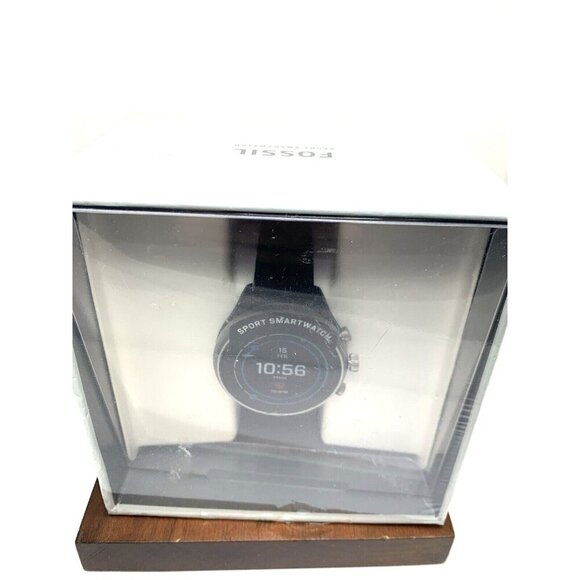 Fossil Women's Watch FTW6024 Smartwatch Aluminum Gray Black Rubber Band 41mm - Picture 6 of 7